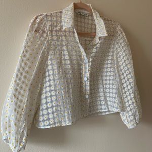 Floral print sheer Blouse